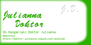 julianna doktor business card